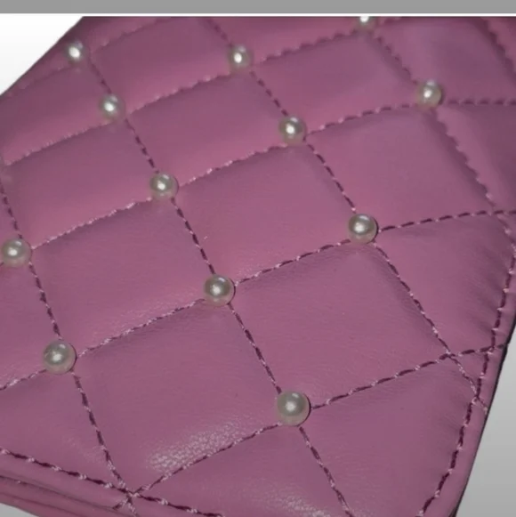 NWT Badgley Mischka Lavender Quilted Crossbody Mini Bag - Picture 2 of 9